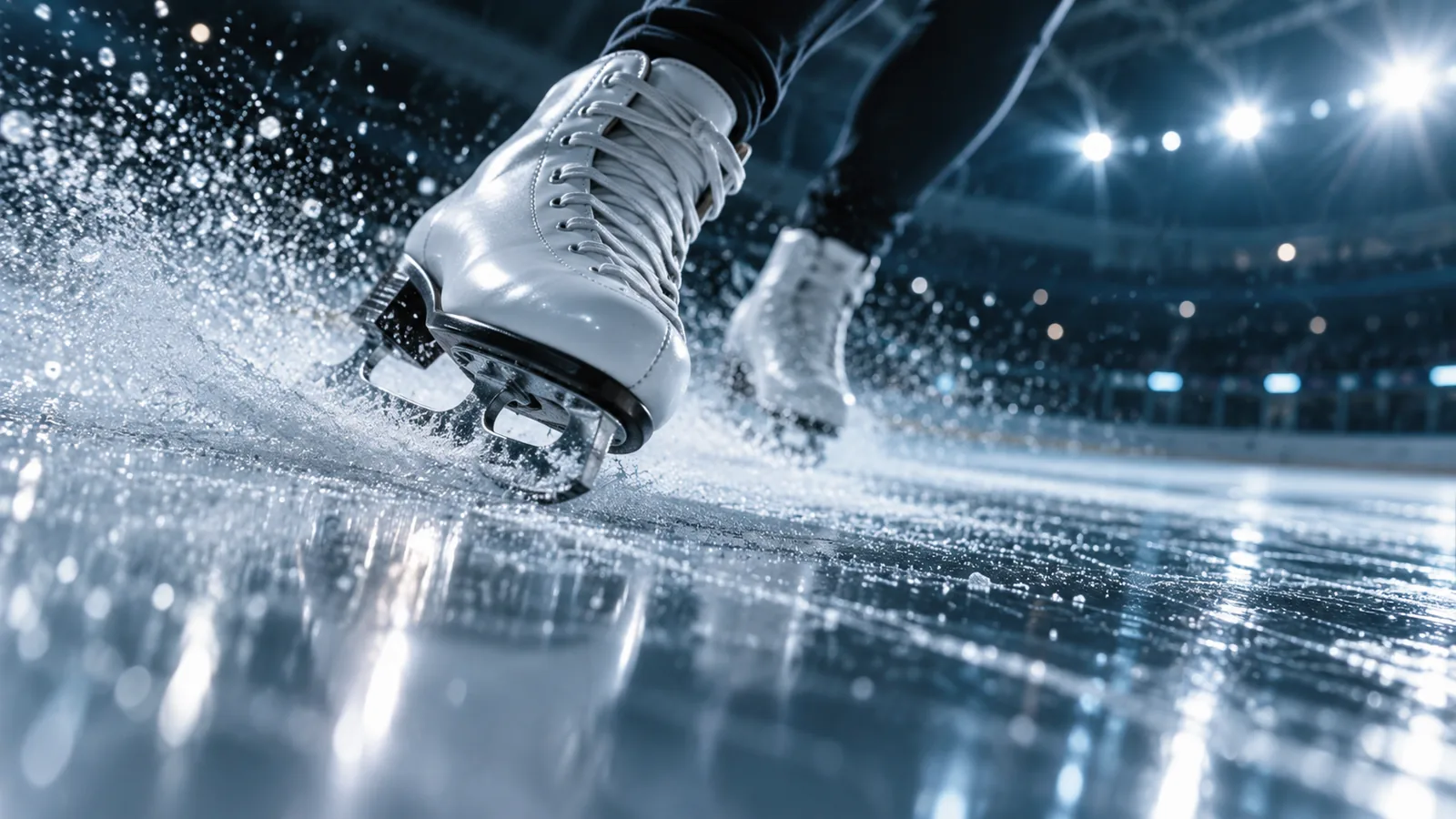 Skaters gliding across the main rink